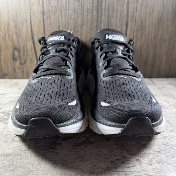 Hoka One One Clifton 8 Womens 10.5B Black/White Athletic Running Sneakers Shoes - Picture 5 of 10